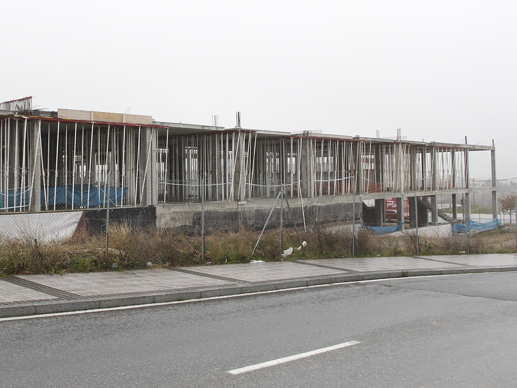 Estado actual de las obras del nuevo edificio de juzgados de Segovia, actuamente paralizadas, que se encuentra en el barrio de Comunidad de Ciudad y Tierra. / Nerea Llorente