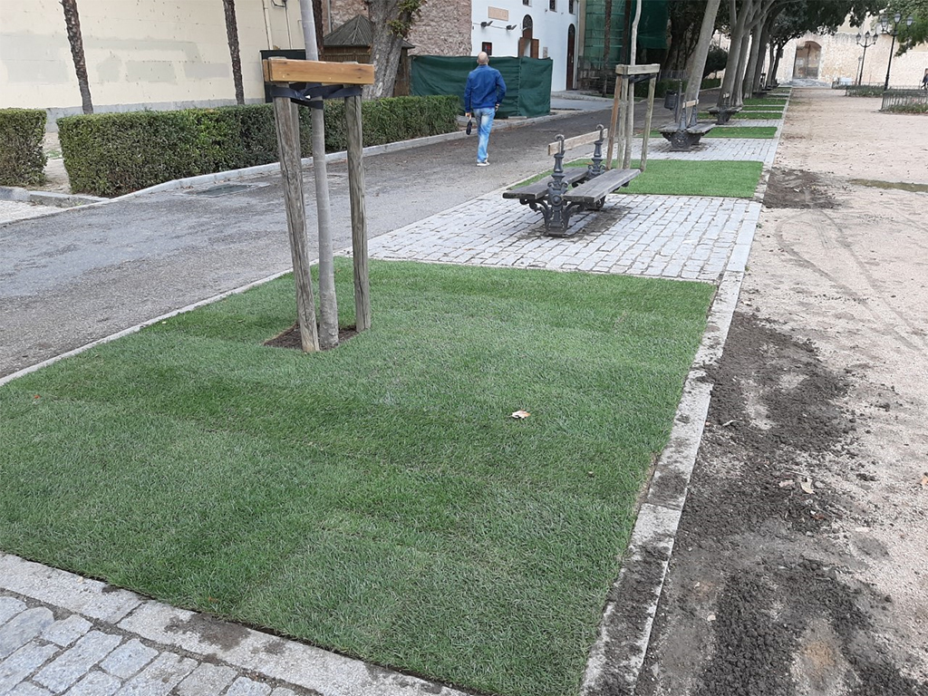 Imagen de los nuevos tepes instalados en el Paseo del Salón. / El Adelantado
