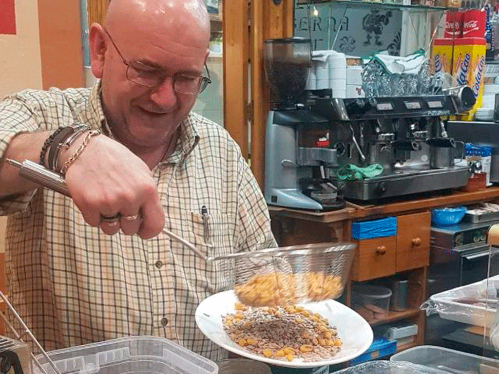 Tasio Poza, en La Taberna del Irlandés. / E. A.