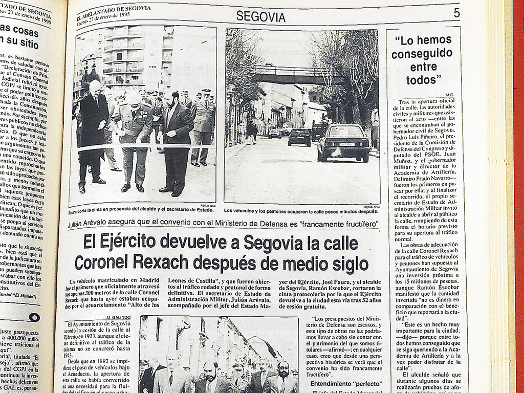 El Adelantado de Segovia se hizo eco del acontecimiento en su edición del 27 de enero de 1995. / E. A.