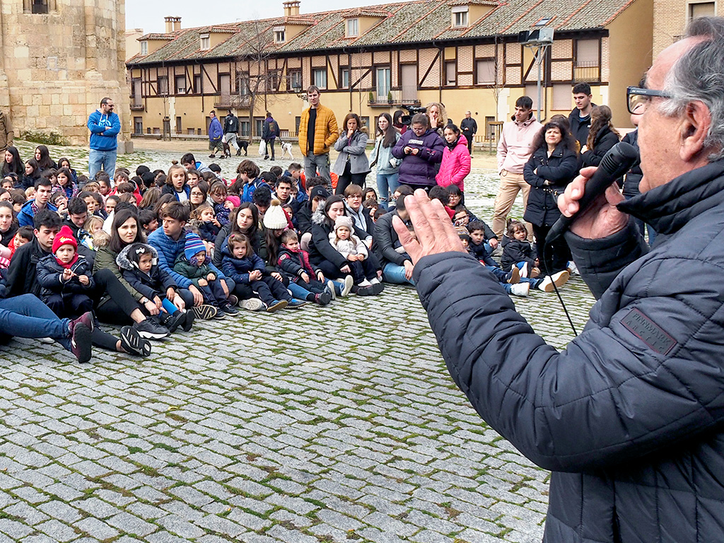 Una actividad reciente de los alumnos de Colegio Maristas al que pertenece SErgio Calleja. /KAMARERO