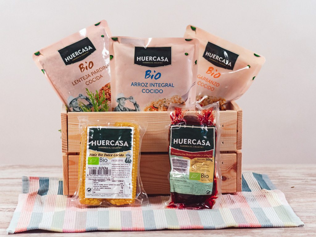 Gama de productos ecológicos de la empresa segoviana Huercasa. /E.A.