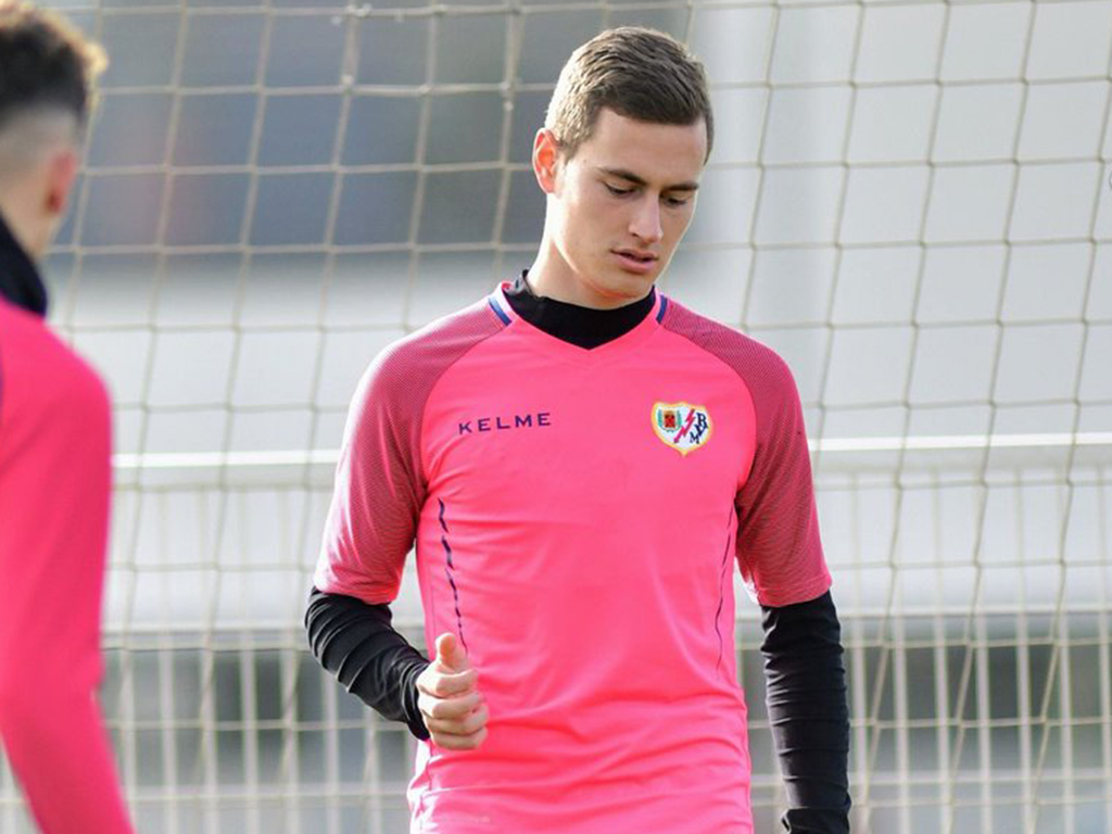 Jorge de Frutos ya se entrena con el Rayo Vallecano. / RAYO VALLECANO