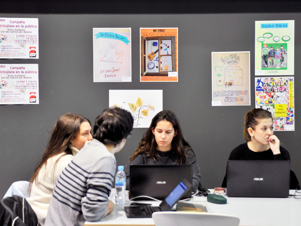 El campus de la UVa acogió los carteles del concurso en marzo de 2018./
KAMARERO