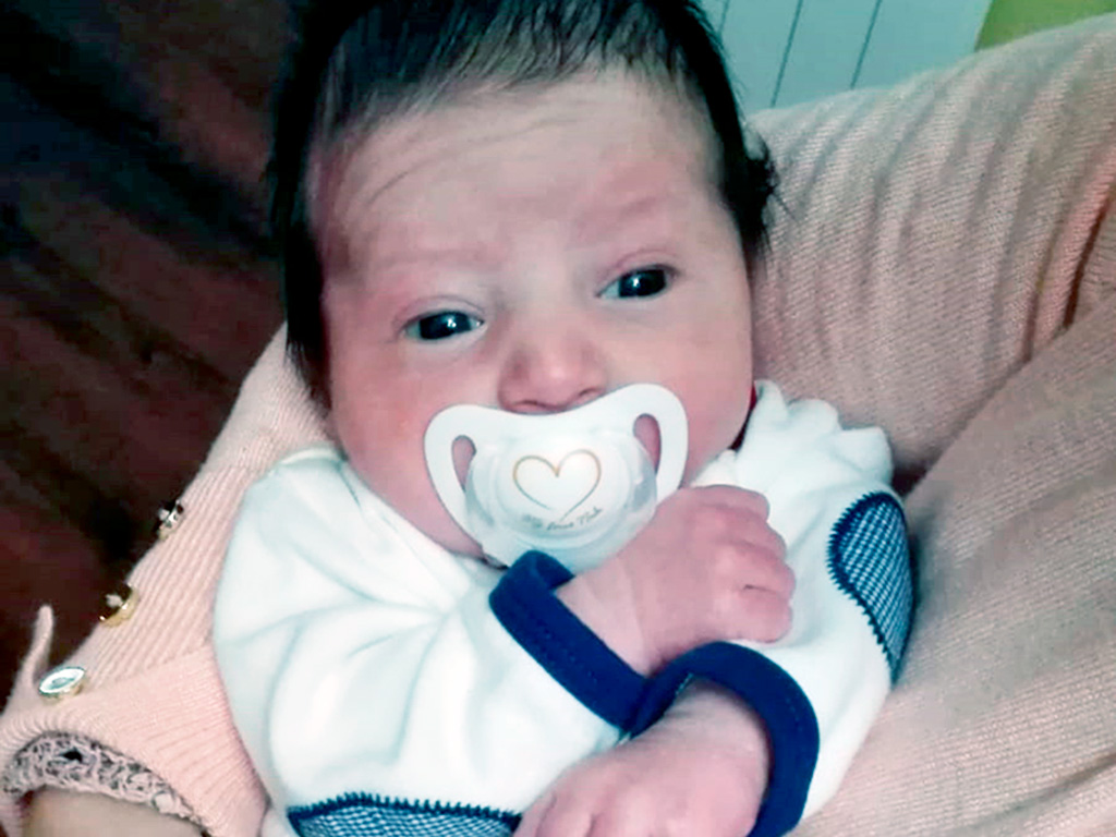 El pequeño Yeray Moreno Galicia, a los pocos días de nacer.