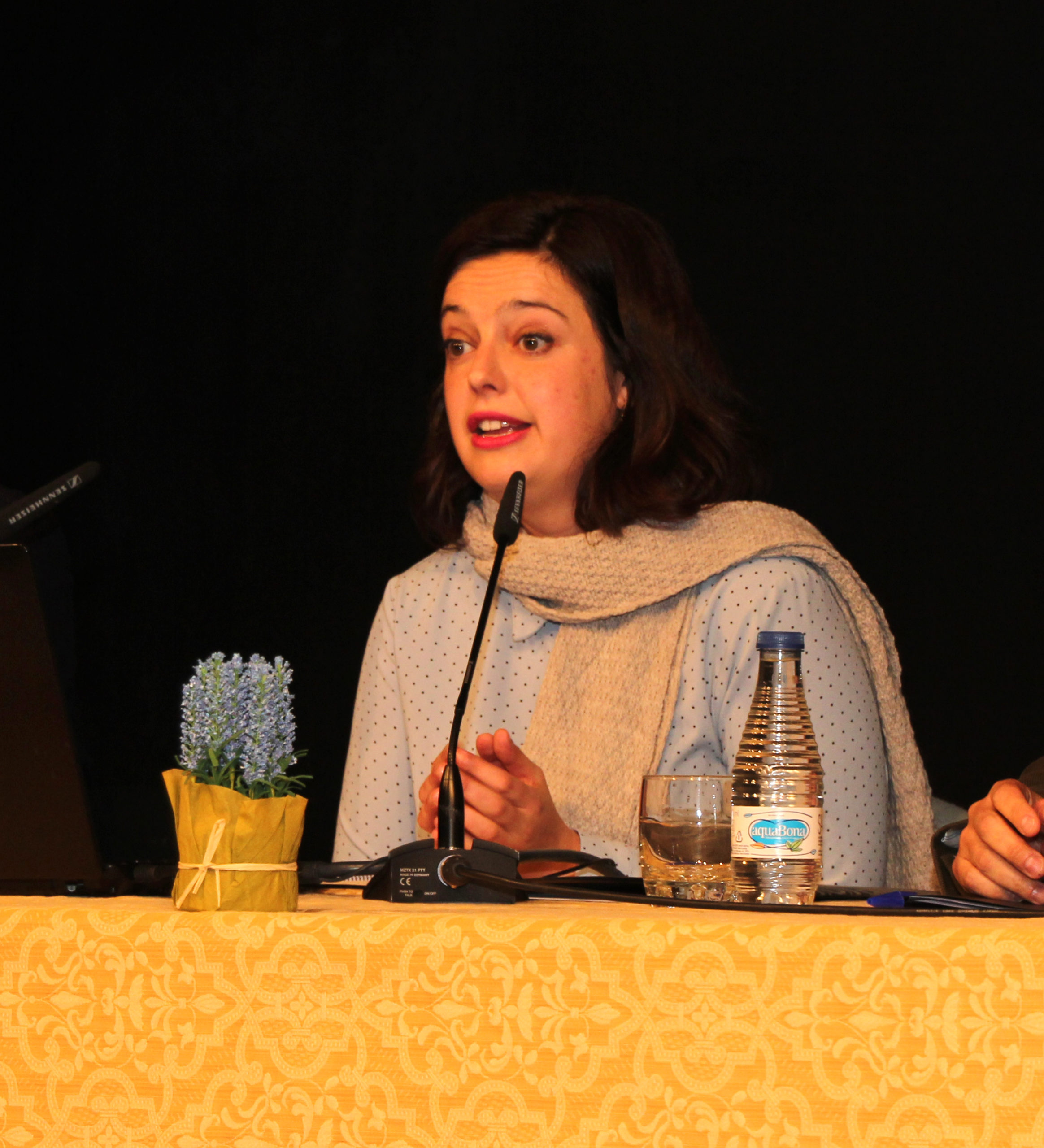 La concejal Maite Sánchez en las jornadas culturales.