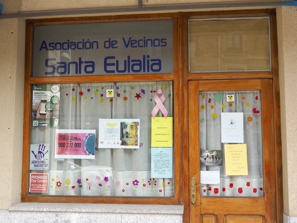 Sede de la Asociación de Vecinos de Santa Eulalia, en la calle de José Zorrilla. / Nerea LLorente