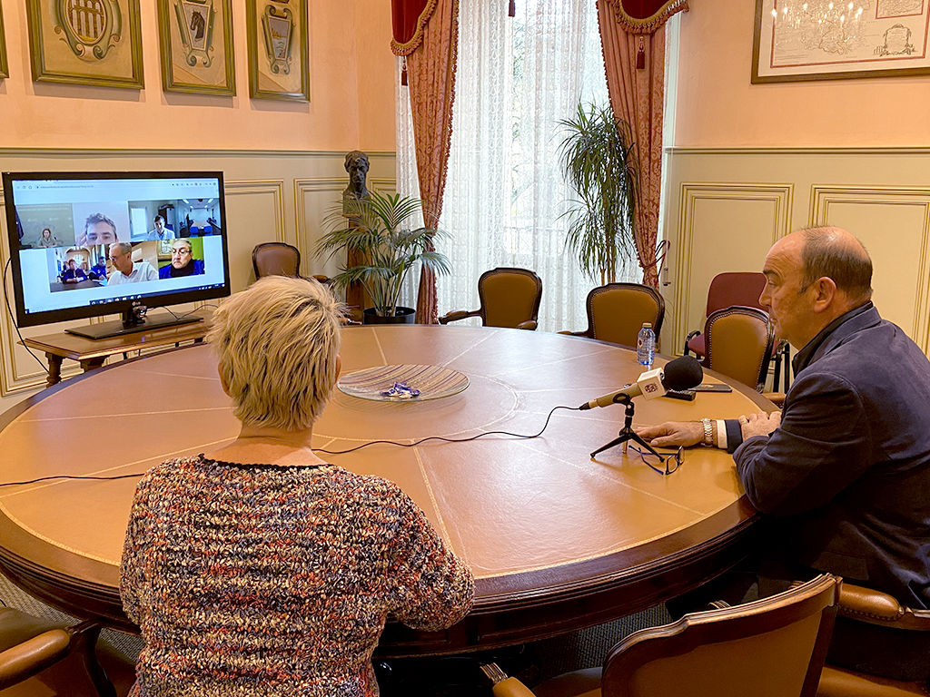 Un momento de la celebración de la Comisión de Seguimiento por videoconferencia que tuvo lugar ayer.