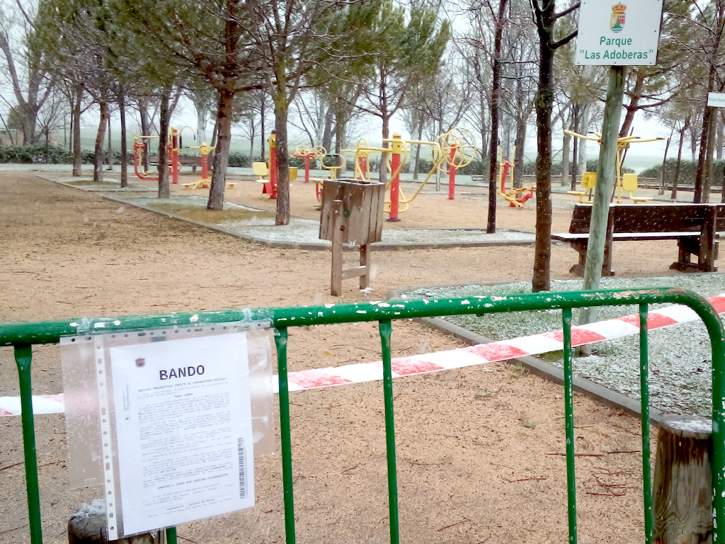 En Valverde del Majano se ha cerrado el parque de Las Adoberas. /E.A.