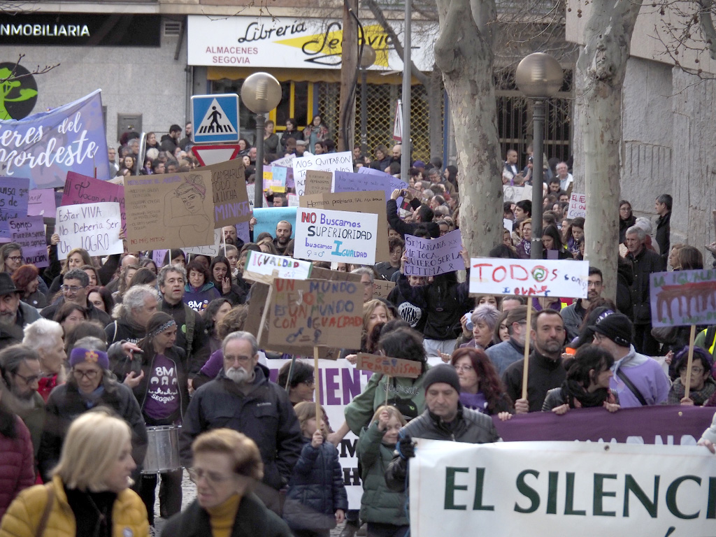 Manifestación del Día Internacional de la Mujer el año pasado. / NEREA LLORENTE