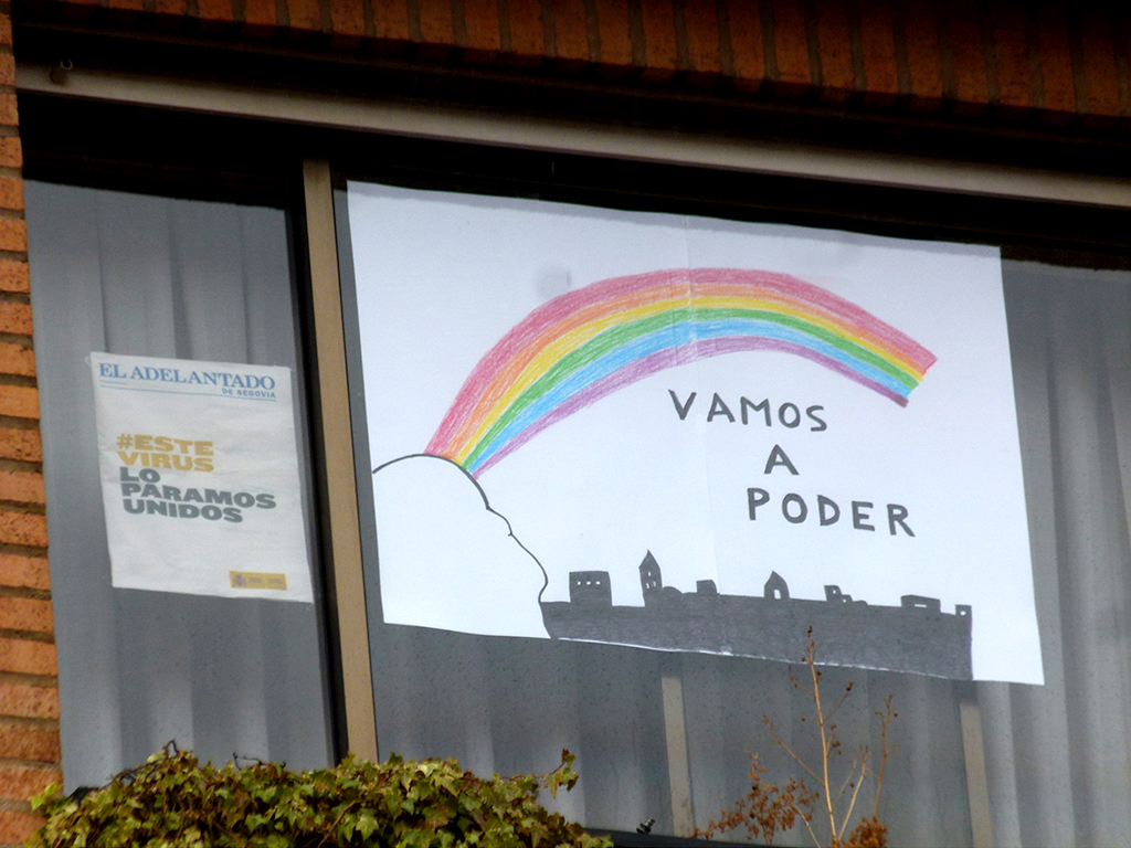 Mensaje de ánimo desde una ventana. / A. V.