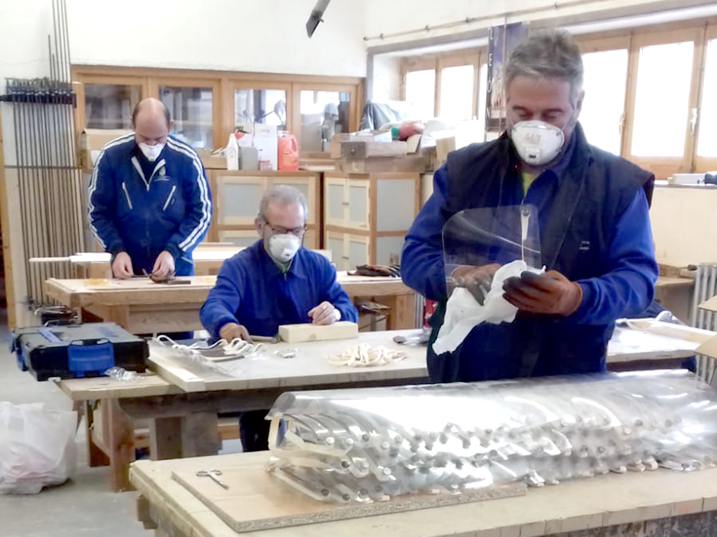 Empleados de Arquitectura, en plena elaboración. /E.A.