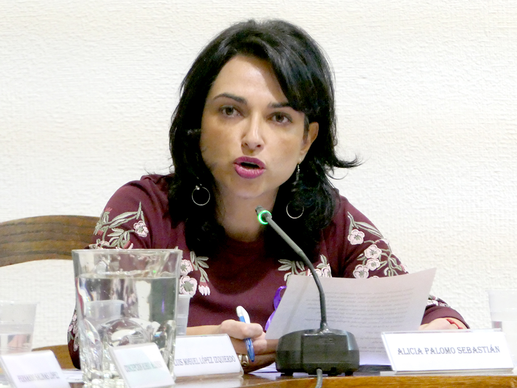 Alicia Palomo, portavoz del PSOE en El Espinar, durante un pleno del Ayuntamiento. / EL ADELANTADO