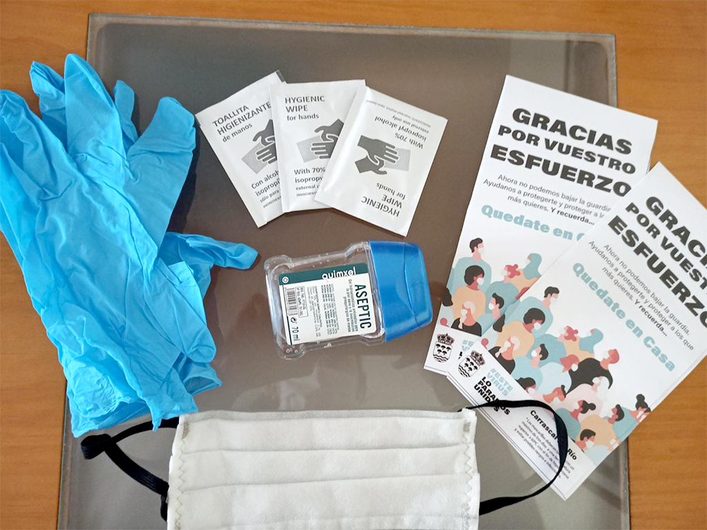 Productos del kit de protección. /E.A.