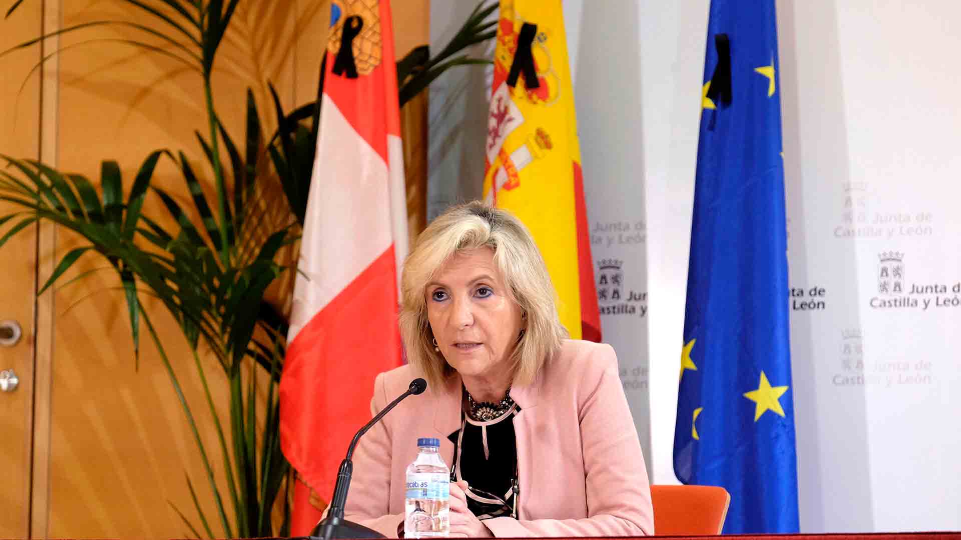 La consejera de Sanidad de la Junta de Castilla y León, Verónica Casado, durante una rueda de prensa.