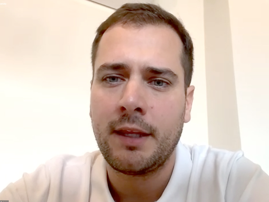 El portavoz del grupo popular, Pablo Pérez, durante un encuentro virtual con periodistas. / El Adelantado