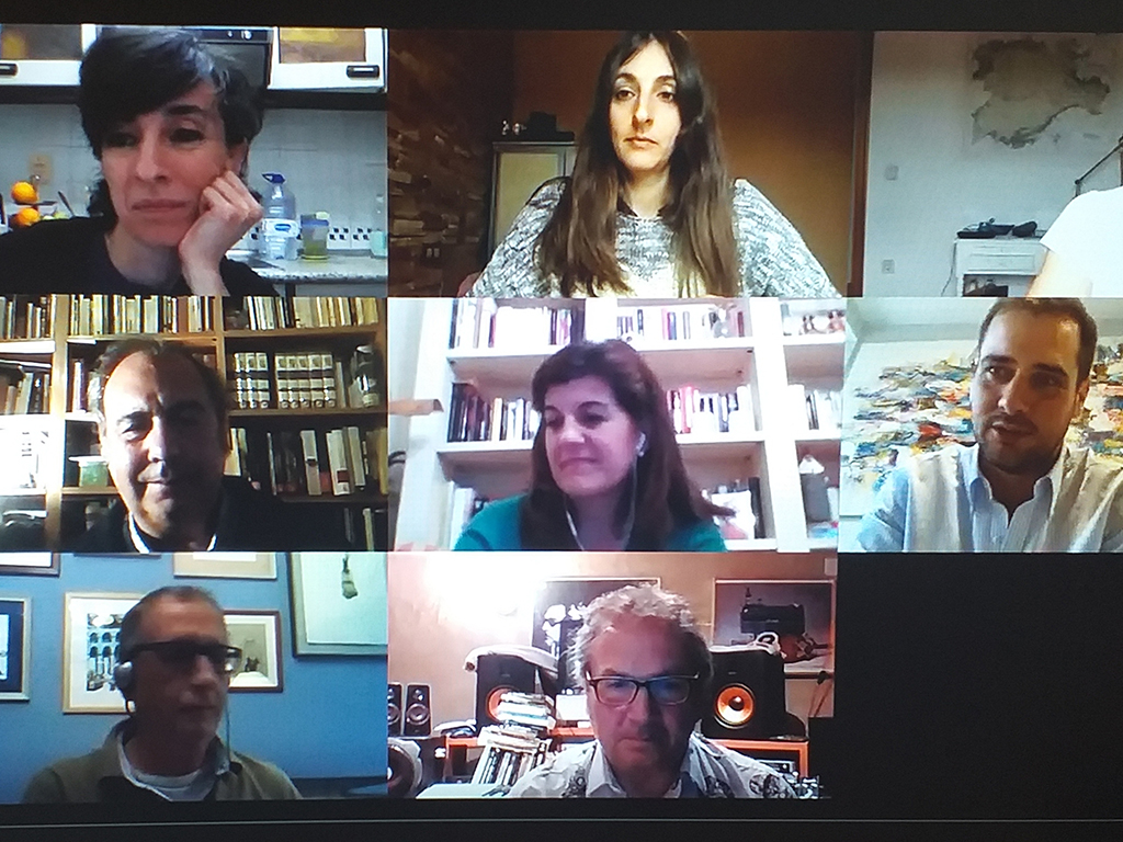 Imagen de uno de los encuentros telemáticos de los ediles populares con agentes culturales de la ciudad. / El Adelantado