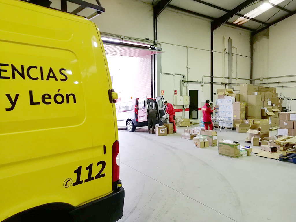 El material sale de la Agencia de Protección Civil de la Junta en Valladolid. /E.A.