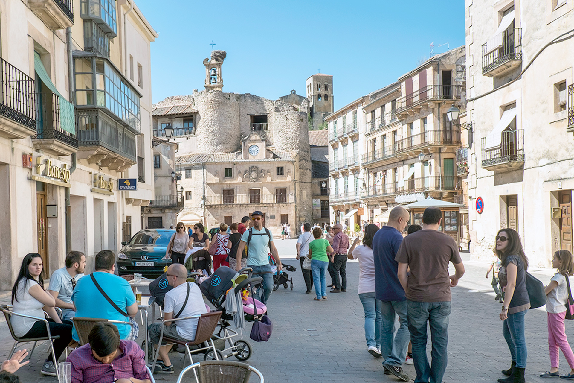 Plaza Mayor de Sepúlveda antes de la llegada del coronavirus.