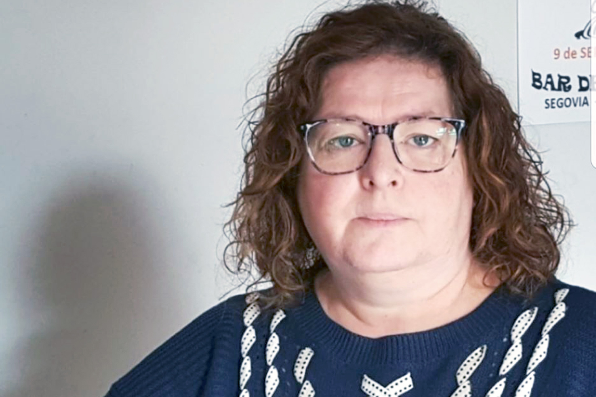 La hostelera segoviana Amparo Yoldi durante su confinamiento obligado por padecer Covid-19.