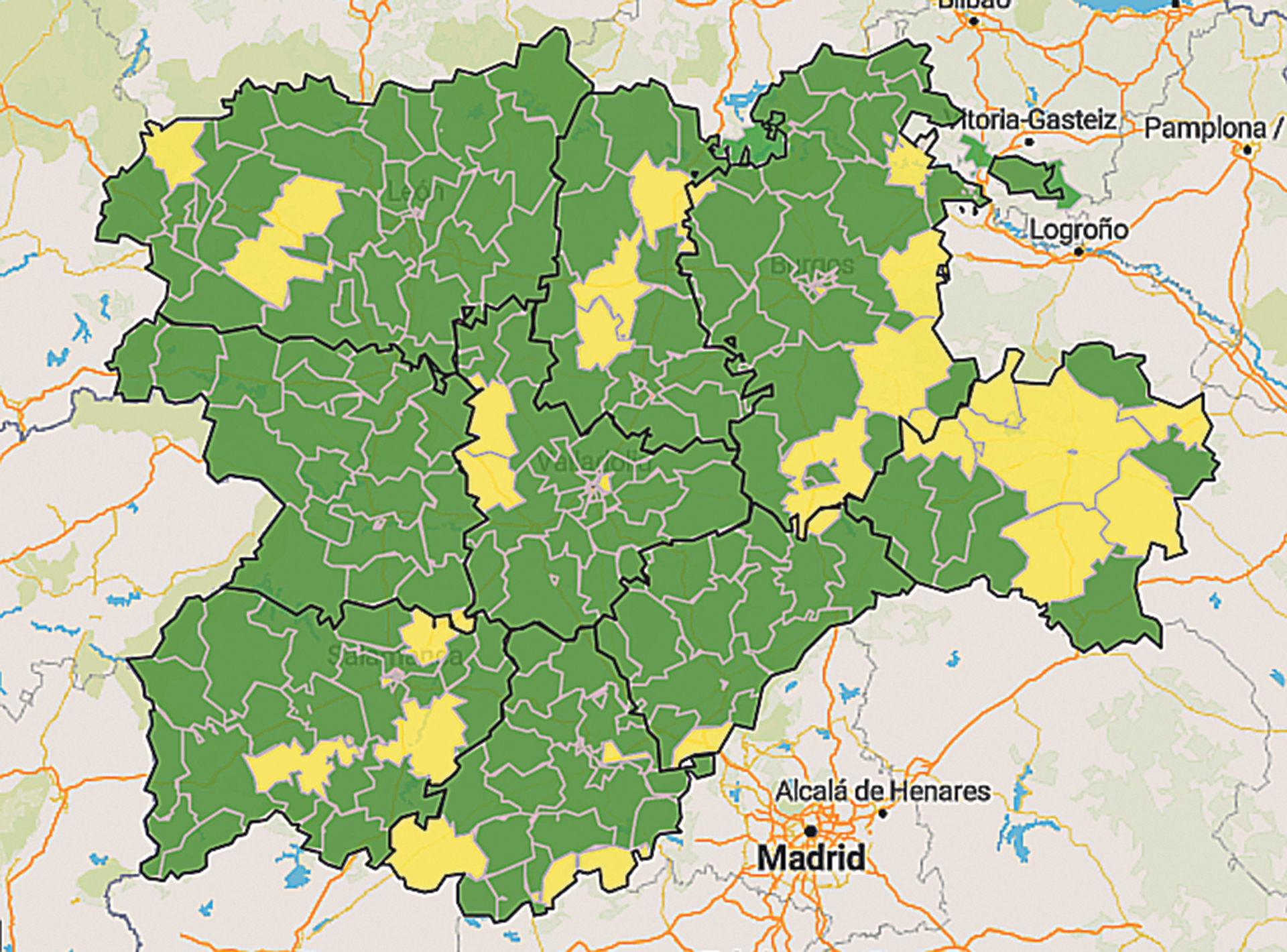 Tasa de personas con PCR positiva en los últimos siete días.