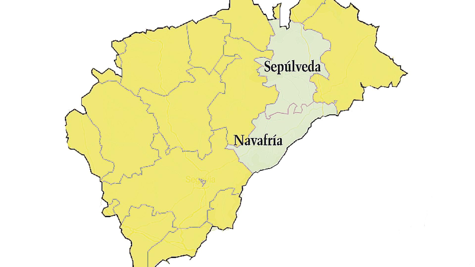 Mapa de áreas básicas de salud de la provincia de Segovia. / E. A.