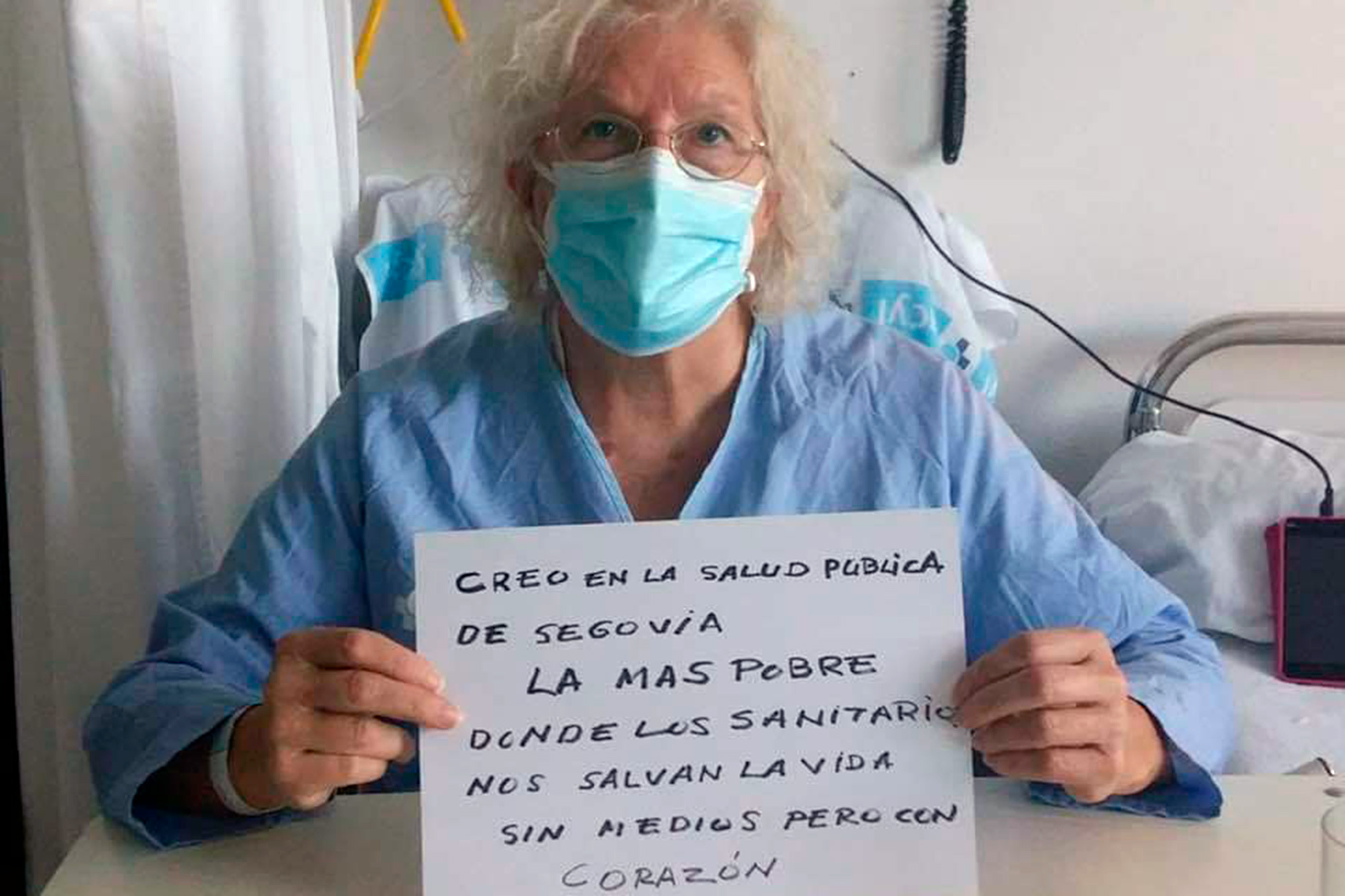 La activista María Antonia Sanz ha permanecido un mes ingresada. / E. A.