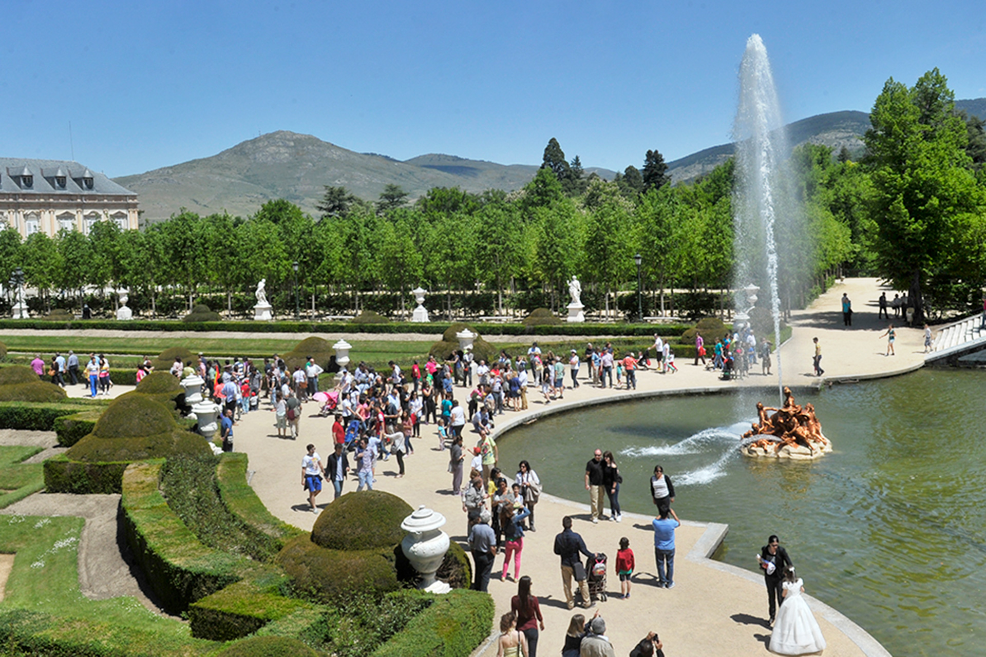 Jardines y fuentes del Palacio Real de La Granja