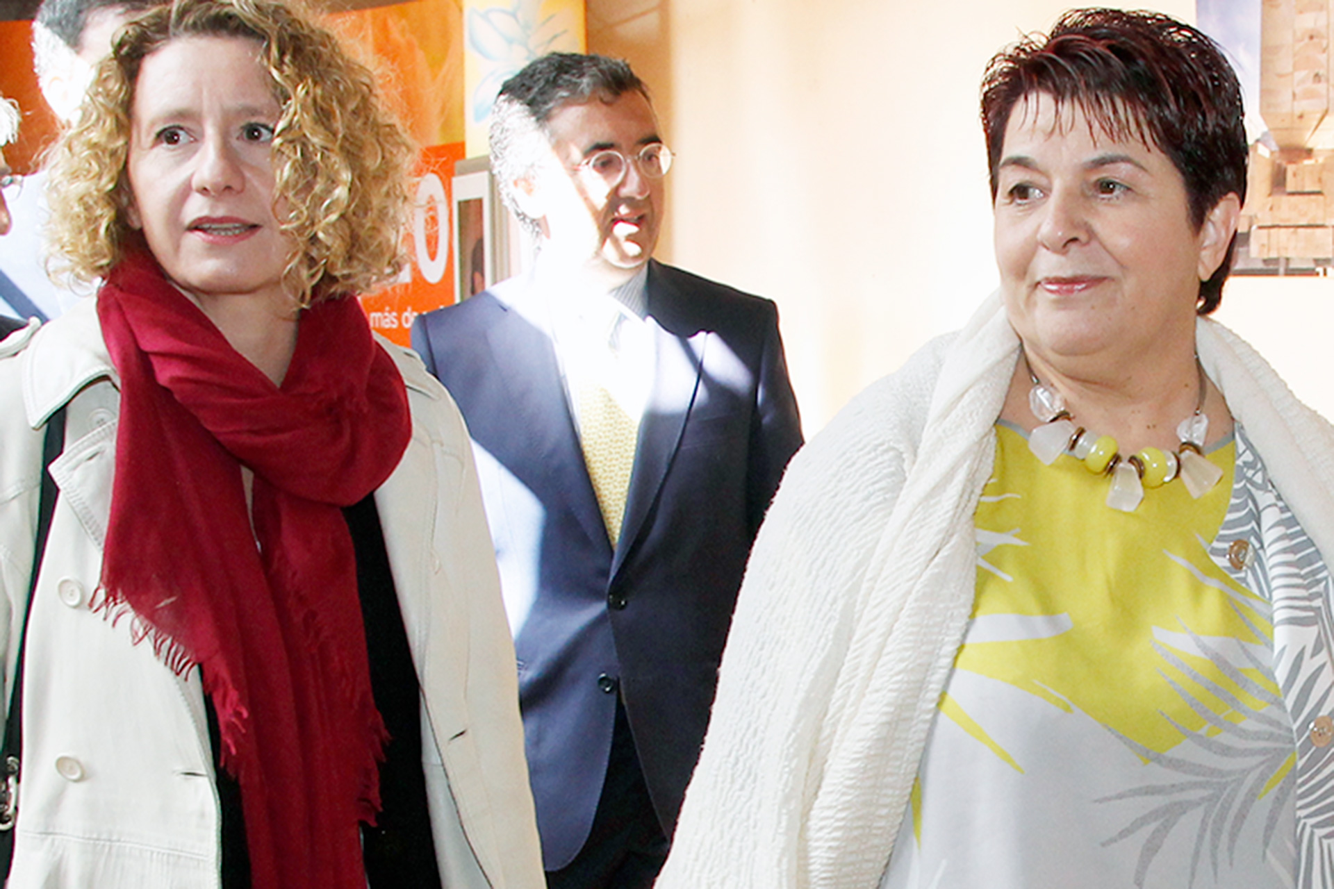 Susana Moreno, presidenta del Colegio, junto a la alcaldesa. / Nerea Llorente