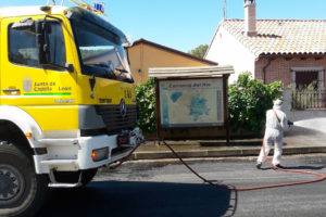 La Junta desinfecta calles de Cantalejo y Carrascal del Río 2 06 2 cantalejo carrascal del rio coronavirus desinfecciones
