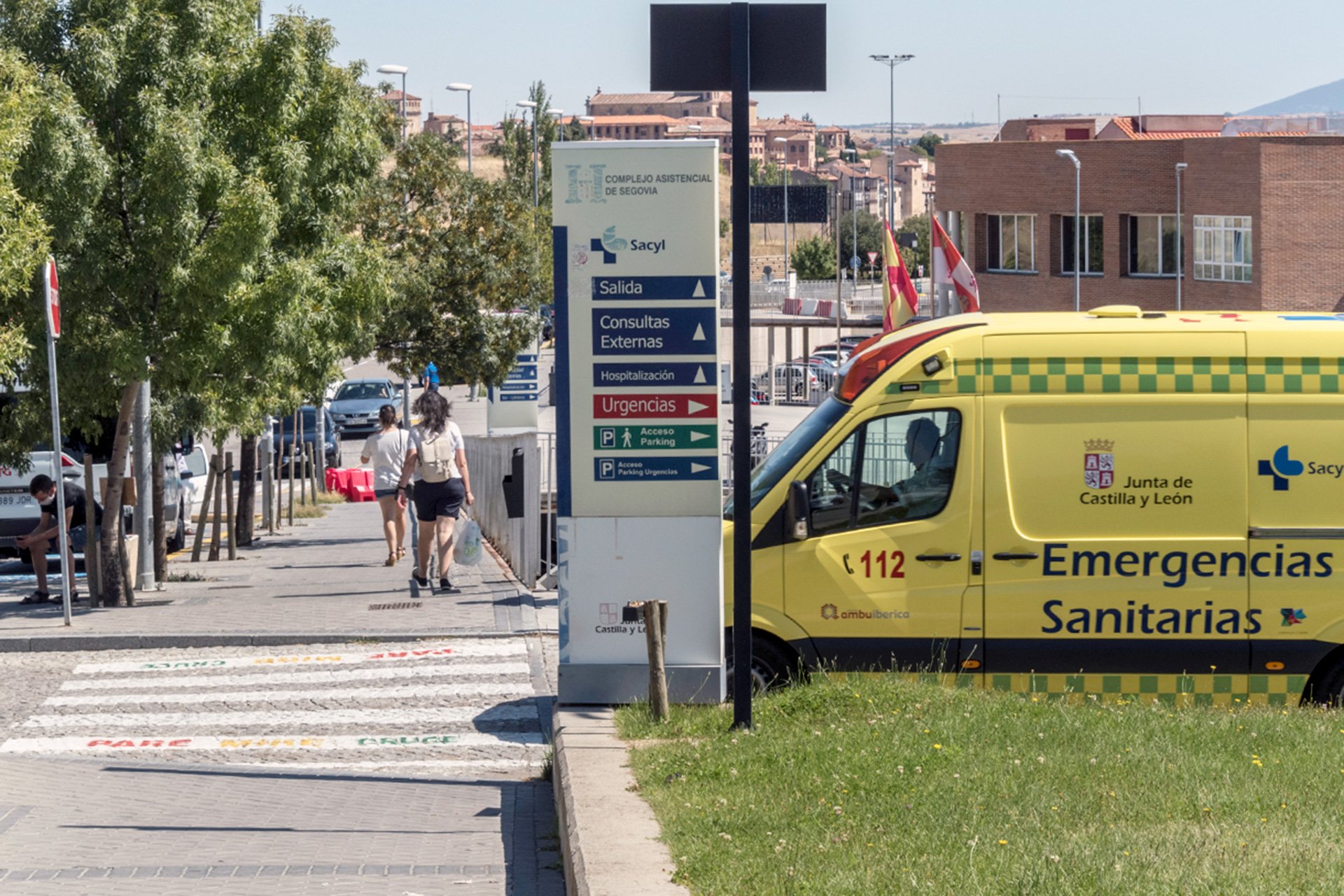 Entrada al Hospital General de Segovia, donde han aumentado los ingresos en los últimos días.