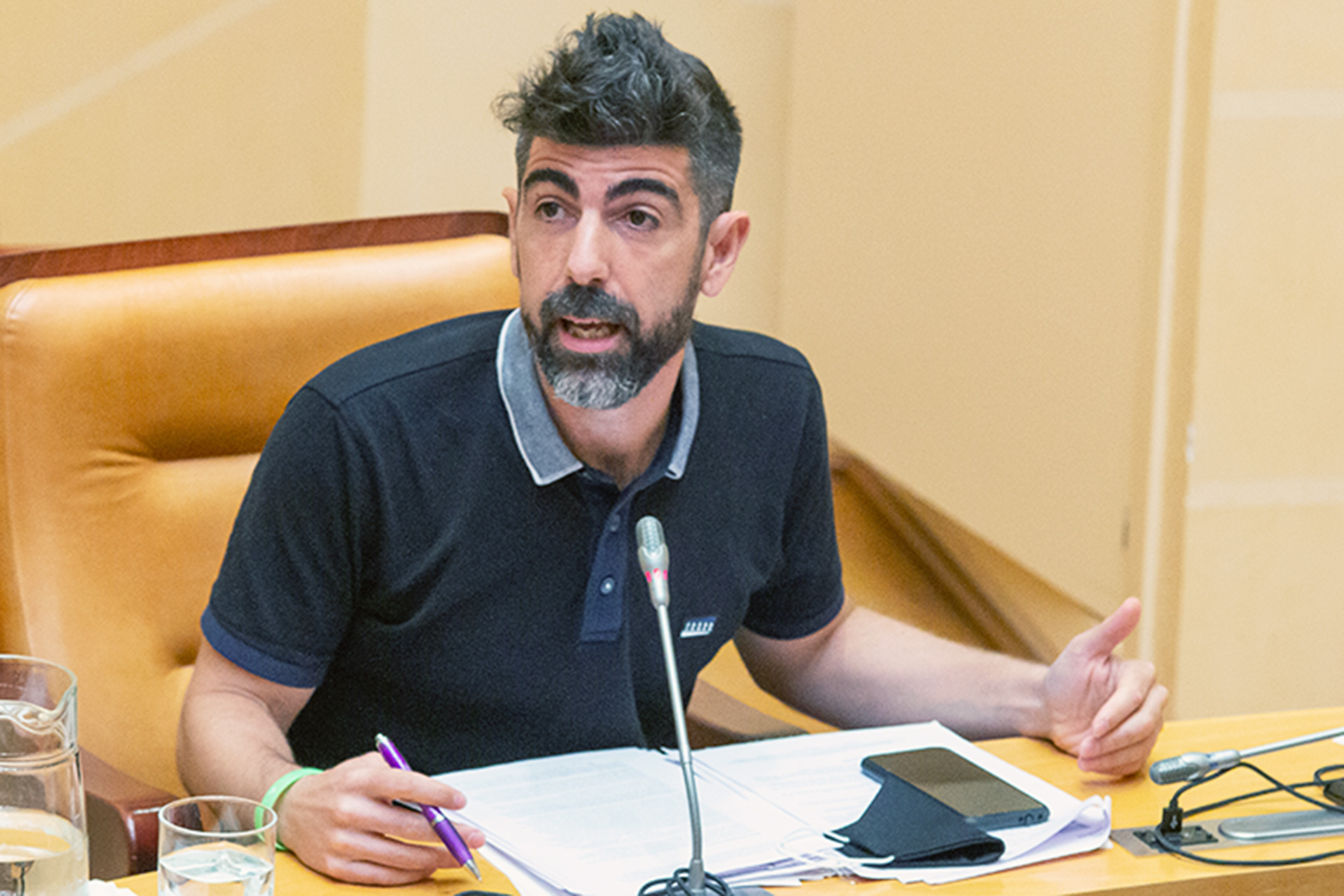 Guillermo San Juan, portavoz y único concejal de Podemos en el Ayuntamiento de Segovia. / Nerea Llorente