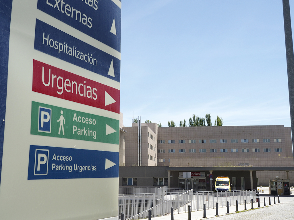 Cartel indicativo de los distintos espacios del Hospital General.