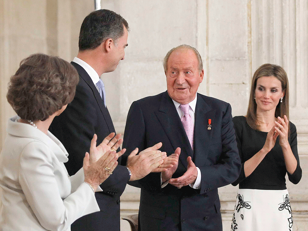 La Familia Real el día de la abdicación de Juan Carlos I.