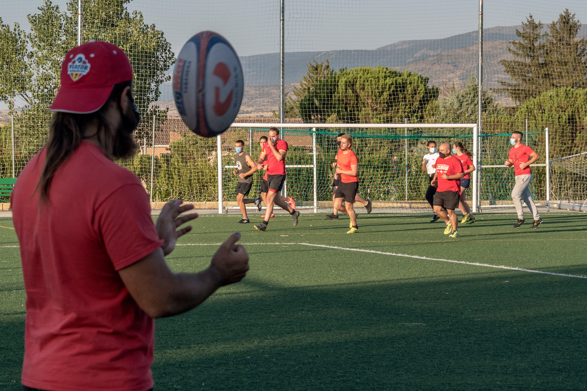 Los componentes del RAC Lobos, durante uno de sus primeros entrenamientos. / KAMARERO
