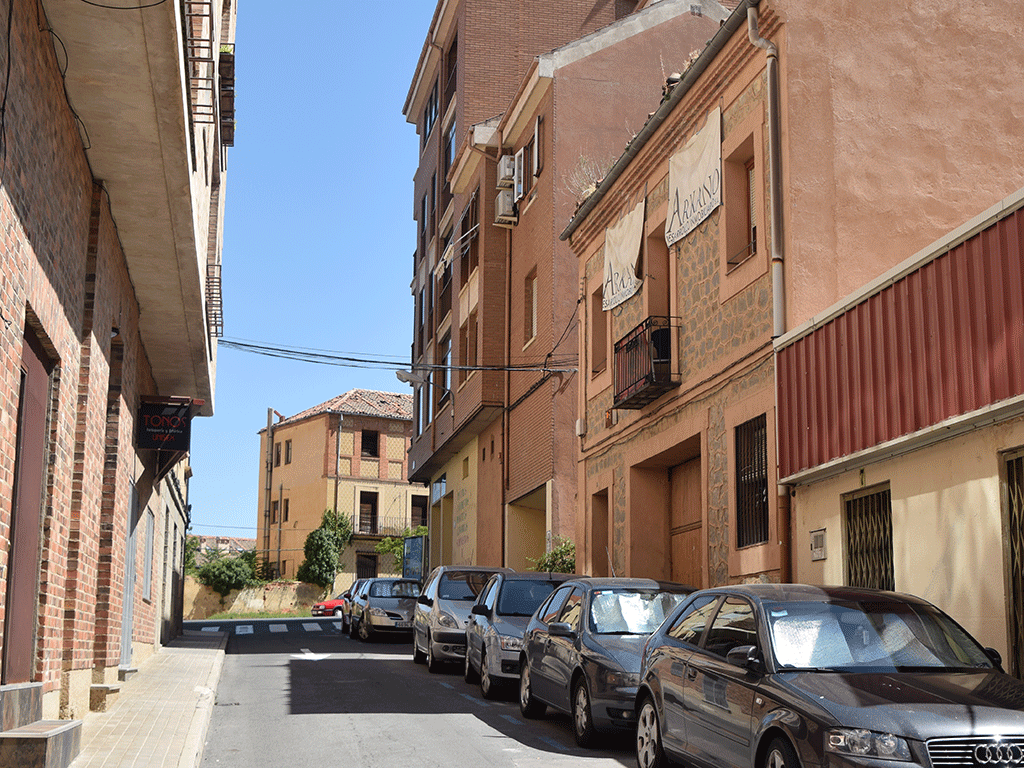Calle Velódromo del barrio de San Millám, donde se encuentra la vivienda que registró el homicidio.