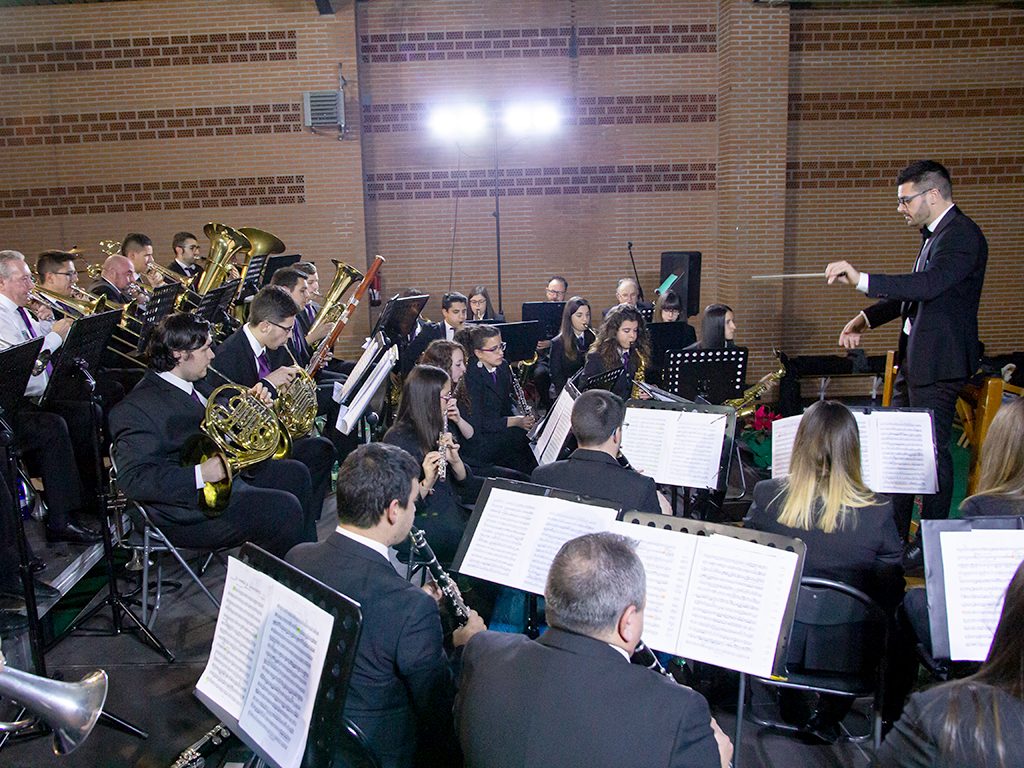 La Banda de Música de Coca durante el concierto de Navidad. / Nerea Llorente