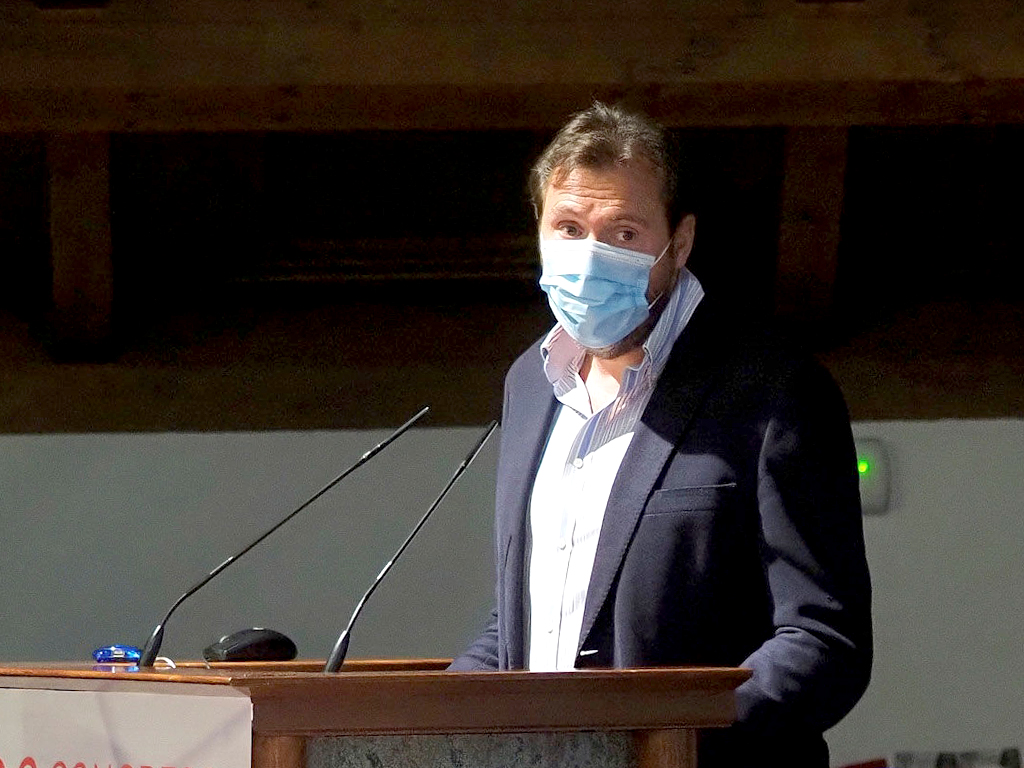 El alcalde de Valladolid, Óscar Puente, durante una intervención.