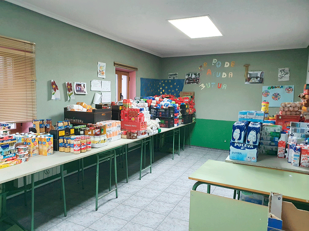 Imagen del banco de alimentos municipal de El Espinar. / E.A.