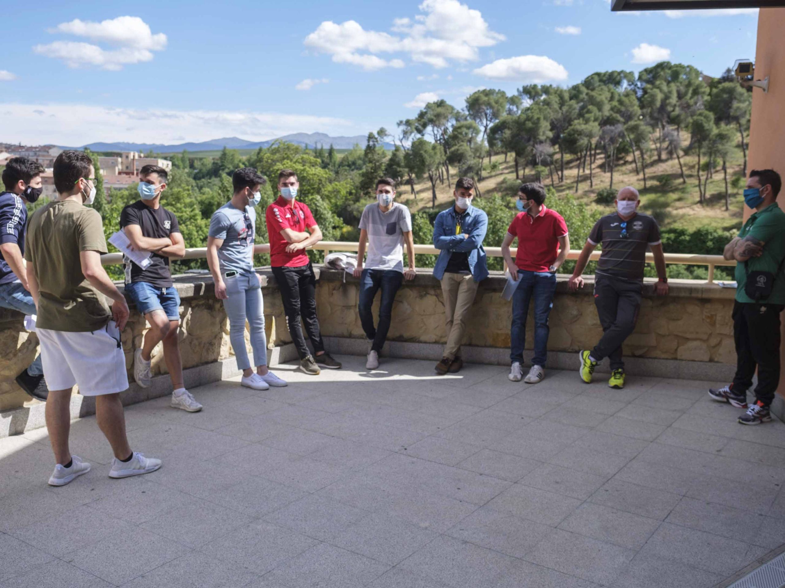 Los componentes del CD Segosala, durante una sesión de test. / KAMARERO