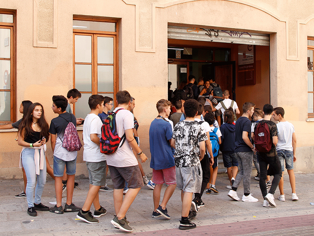 Comienzo de las clases en el IES Mariano Quintanilla durante el año pasado.