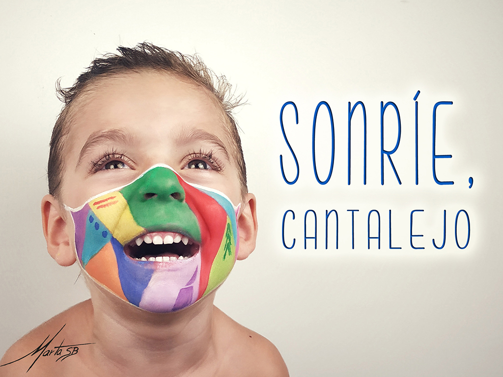 El cartel promocional de la campaña ‘Sonríe Cantalejo’ incide en los niños. / E.A