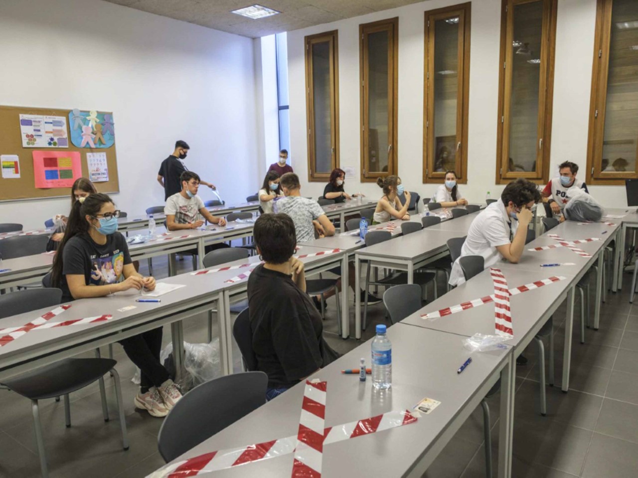 Una de las clases del campus María Zambrano de Segovia, durante la EBAU de 2020. / KAMARERO