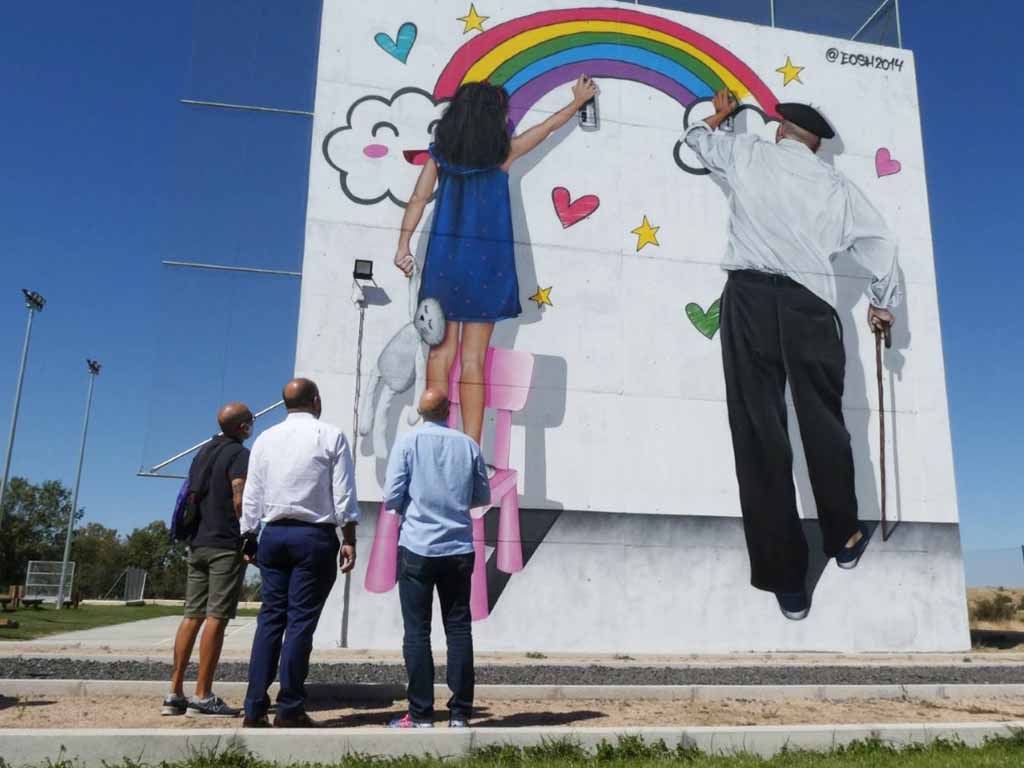 'Mural por la igualdad' de San Cristóbal de Segovia. / EL ADELANTADO