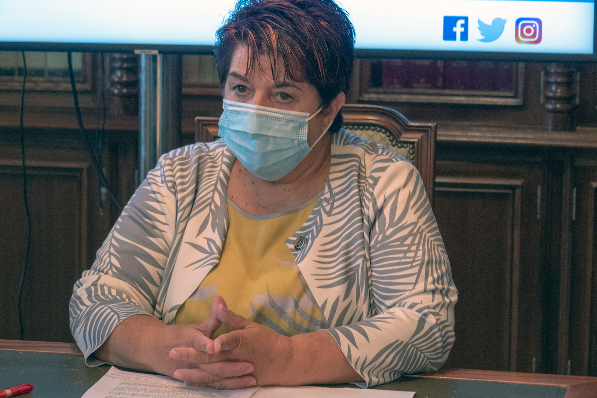 La alcaldesa dice que en 2021 el Ayuntamiento destinará 10 millones a inversiones 1 La alcaldesa de Segovia, Clara Luquero, en rueda de prensa. / KAMARERO