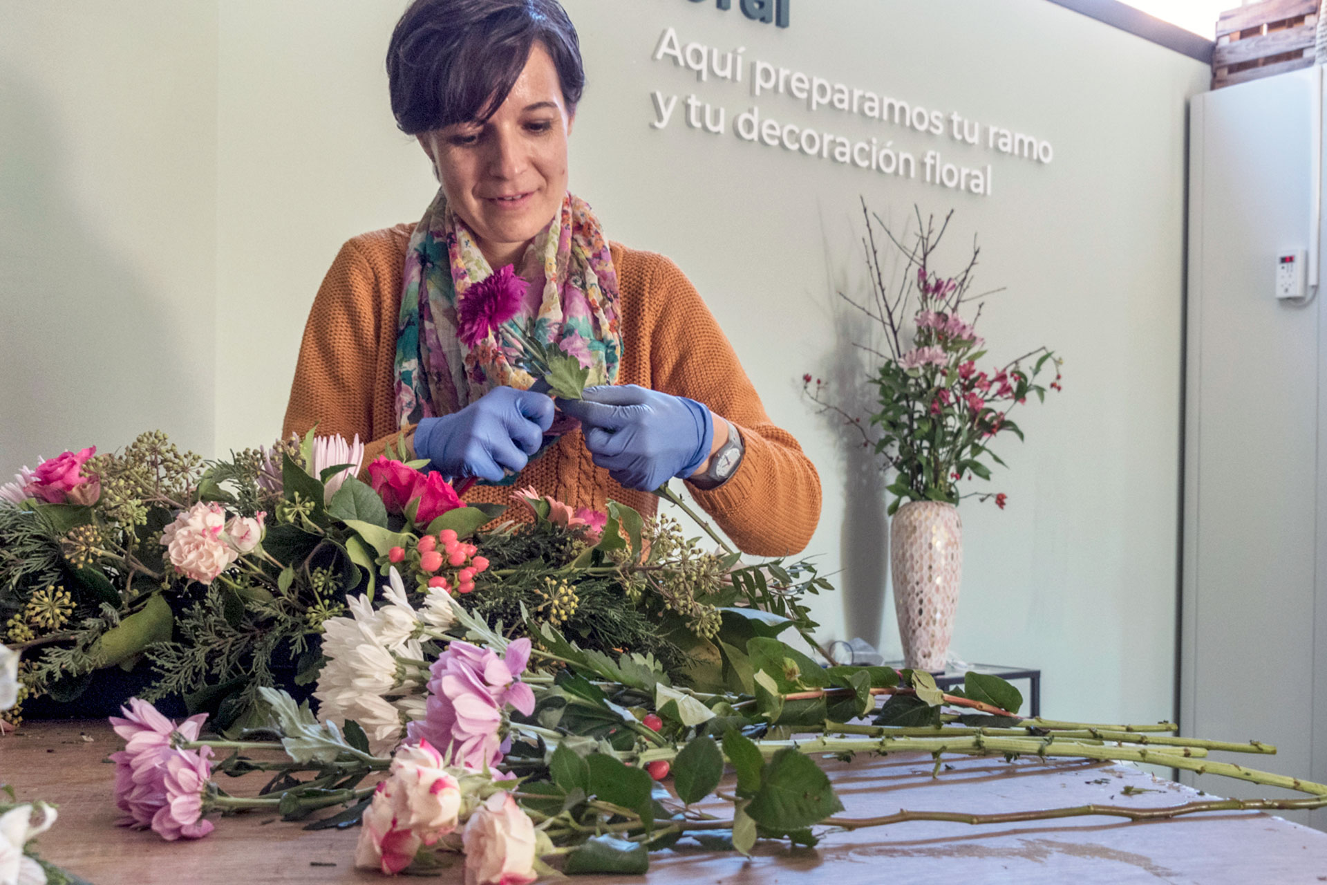 Natalia Berzal, en su local de Blumenaria. / KAMARERO