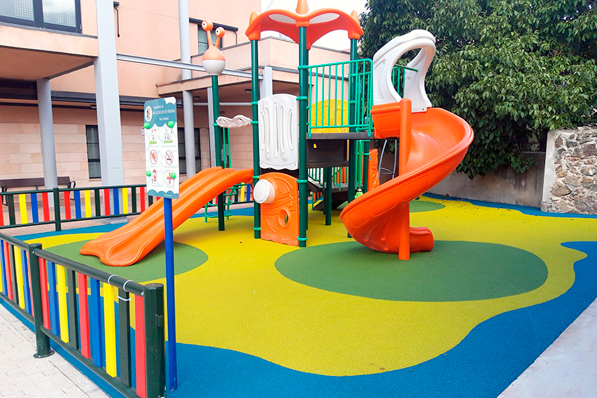 Imagen del parque renovado de Palazuelos. /E.A.