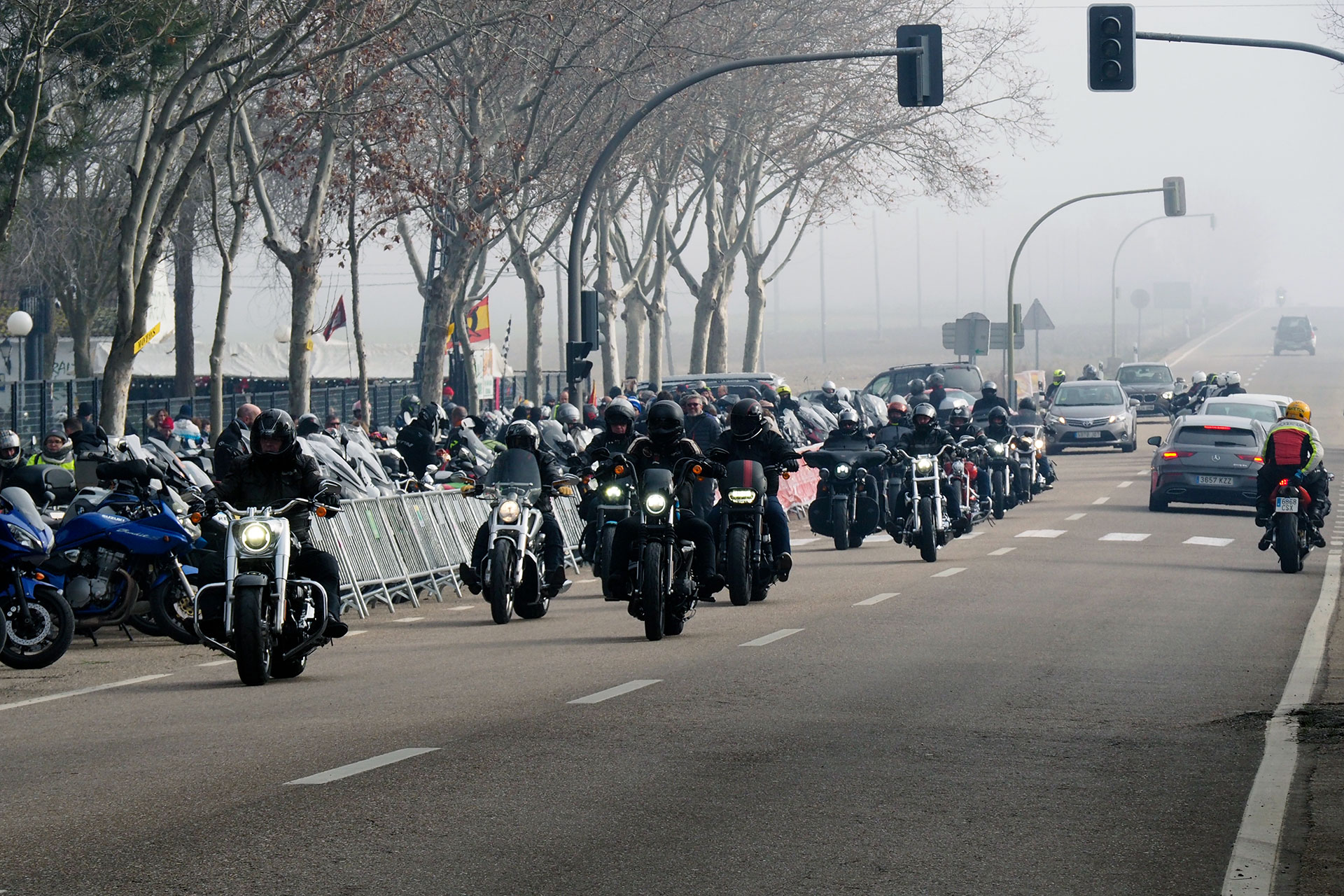 Miles de moteros llegan todos los meses de enero a Cantalejo. /KAMARERO