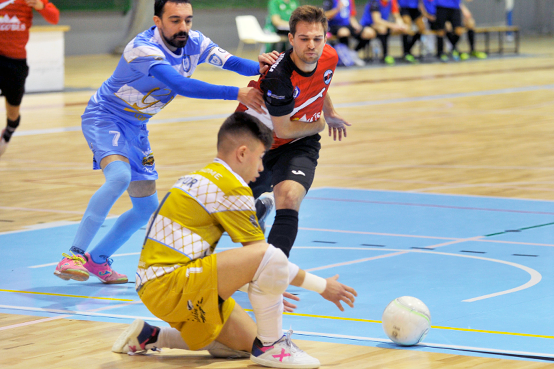 Sergio Callejo, en un pasado encuentro con el Segosala. /KAMARERO