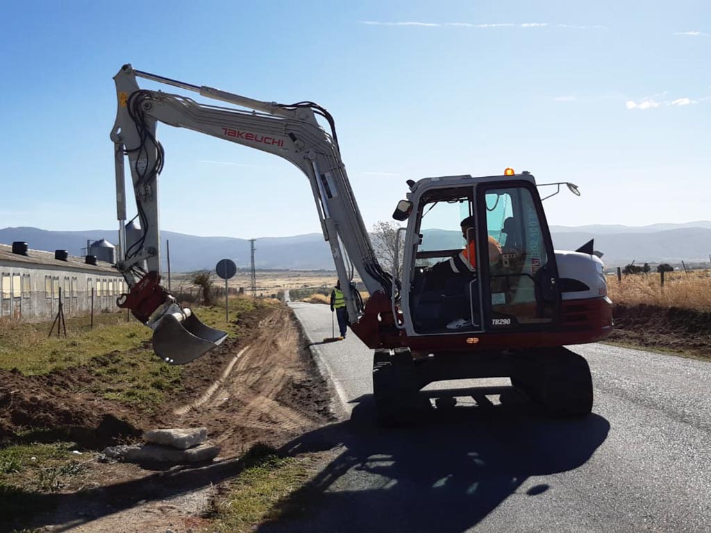 Una de las obras de refuerzo de la Diputación provincial. / E.A